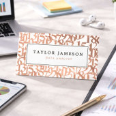 Modern Rose Gold Data Analyst 名刺