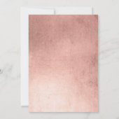 Modern Rose Gold Graduation Invitation 招待状 (裏面)