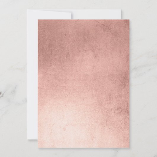 Modern Rose Gold Graduation Invitation 招待状 (裏面)