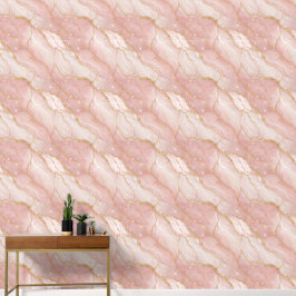 Modern Rose Quartz Marble Gold 壁紙