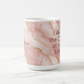 Modern Rose Quartz Marble Gold Glitter コーヒーマグカップ (中央)