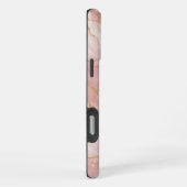 Modern Rose Quartz Marble Gold iPhoneケース (右側面)