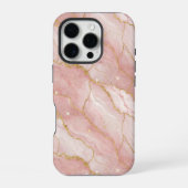 Modern Rose Quartz Marble Gold iPhoneケース (裏面)