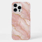 Modern Rose Quartz Marble Gold iPhoneケース (裏面)