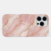 Modern Rose Quartz Marble Gold iPhoneケース (裏面横)