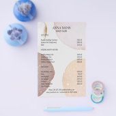 Modern Rosegold Glitter Flyer チラシ (シングル)