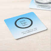 Modern Round Business Promotional スクエアペーパーコースター (アングル)