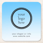 Modern Round Business Promotional スクエアペーパーコースター (正面)