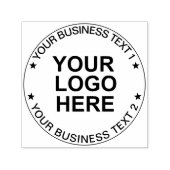 Modern Round Logo Stamp. Custom Business Text Seal セルフインキングスタンプ (デザイン)