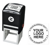 Modern Round Logo Stamp. Custom Business Text Seal セルフインキングスタンプ