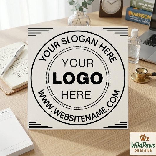 Modern Round Return Address | Custom Business  セルフインキングスタンプ