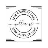 Modern Round Return Address | Custom Business  セルフインキングスタンプ (デザイン)