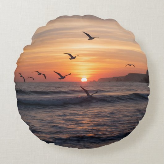  |Modern Round Throw Pillow | Designer KazooStudio ラウンドクッション (正面)