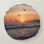  |Modern Round Throw Pillow | Designer KazooStudio ラウンドクッション (裏面)