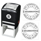 Modern Round Typography Return Address Business セルフインキングスタンプ