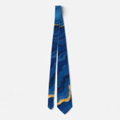 Modern Royal Blue Gold Marble Collection ネクタイ (裏面)