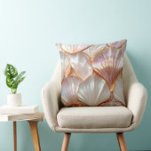 Modern Royal Mother of Pearl & Rose Gold Pillow クッション (椅子)