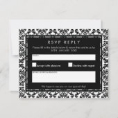 MODERN RSVP REPLY CARD :: damask colors 10 招待状 (裏面)