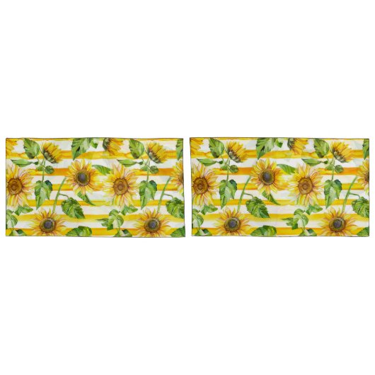 Modern Rust Leaf Pillowcases –  Autumn colourful 枕カバー (裏面-セット)