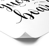 Modern Rustic Black Wedding Our Guest Board Poster ポスター (角)