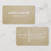 Modern Rustic brown Kraft Lenin 名刺 (正面/裏面)