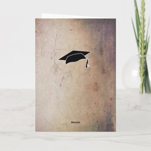 Modern Rustic Congratulations Graduation Photo カード (裏面)