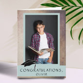 Modern Rustic Congratulations Graduation Photo カード