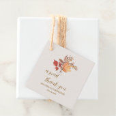 Modern Rustic Fall Boho Flower Wedding フェイバータグ (インサイチュ)