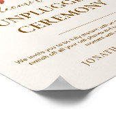 Modern Rustic Fall Boho Flower Wedding  ポスター (角)