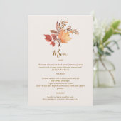 Modern Rustic Fall Boho Flower Wedding メニュー (スタンド正面)