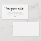 Modern Rustic Farm, Black Script, Honeymoon Wish エンクロージャーカード (正面/裏面)