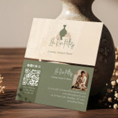 Modern Rustic Minimal Handmade Pottery Ceramic 名刺