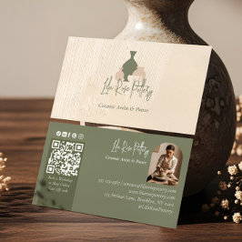 Modern Rustic Minimal Handmade Pottery Ceramic 名刺