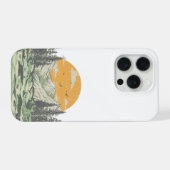 Modern Rustic Mountain Forest iPhoneケース (裏面横)