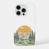 Modern Rustic Mountain Forest iPhoneケース (裏面)