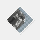 Modern Rustic Plaid Holiday Napkins Personalized スタンダードカクテルナプキン (角)