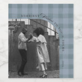 Modern Rustic Plaid Holiday Wine Label Personalize ワインラベル (シングルラベル)