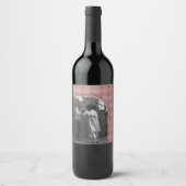 Modern Rustic Plaid Holiday Wine Label Personalize ワインラベル (正面)