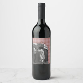 Modern Rustic Plaid Holiday Wine Label Personalize ワインラベル