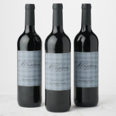 Modern Rustic Plaid Personalized Wine Gift ワインラベル (ボトル)