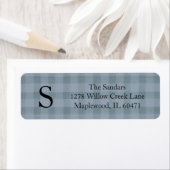 Modern Rustic Plaid Return Address Labels ラベル (インサイチュ)