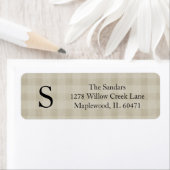 Modern Rustic Plaid Return Address Labels ラベル (インサイチュ)