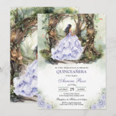 Modern Rustic Quinceanera Invitation 招待状 (正面/裏面)