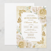 Modern Rustic Quinceanera Invitation 招待状 (正面/裏面)