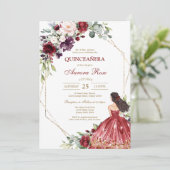 Modern Rustic Quinceanera Invitation 招待状 (スタンド正面)