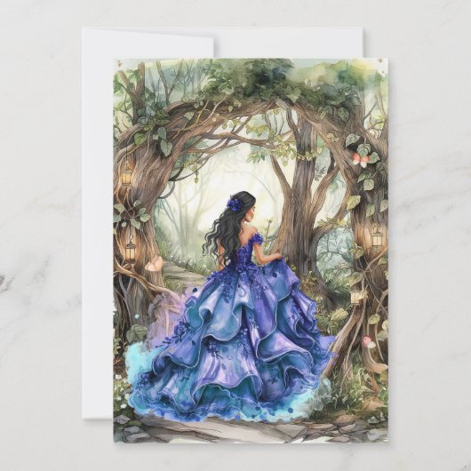 Modern Rustic Quinceanera Invitation 招待状 (裏面)