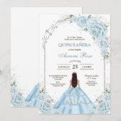 Modern Rustic Quinceanera Invitation 招待状 (正面/裏面)
