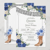 Modern Rustic Quinceanera Invitation 招待状 (正面/裏面)