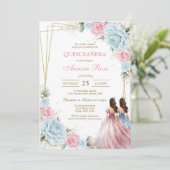 Modern Rustic Quinceanera Invitation 招待状 (スタンド正面)