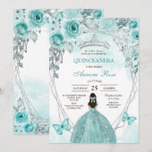 Modern Rustic Quinceanera Invitation 招待状 (正面/裏面)